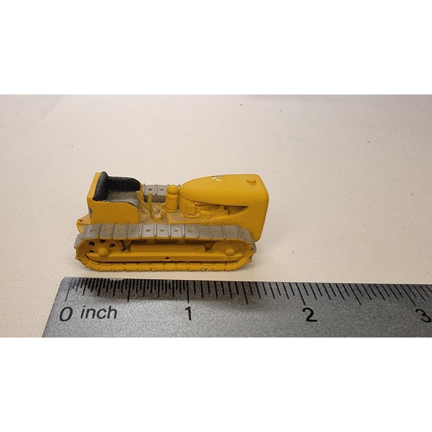 Mystery Manufacture Tractor Rubber Track Die-Cast Plastic Plow Approx 2 3/4 "