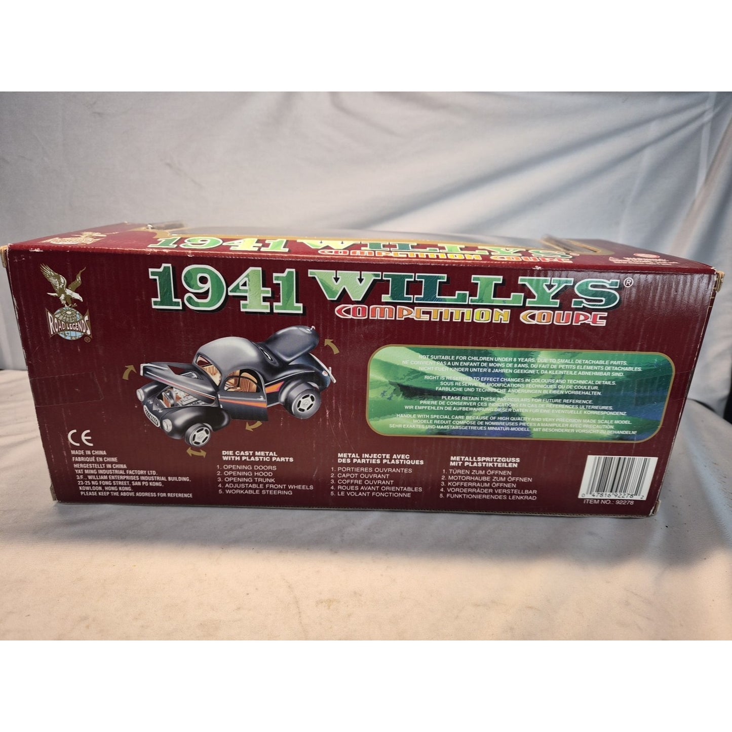 Road Legends Collection 1/18 Diecast 1941 Willys Competition Coupe