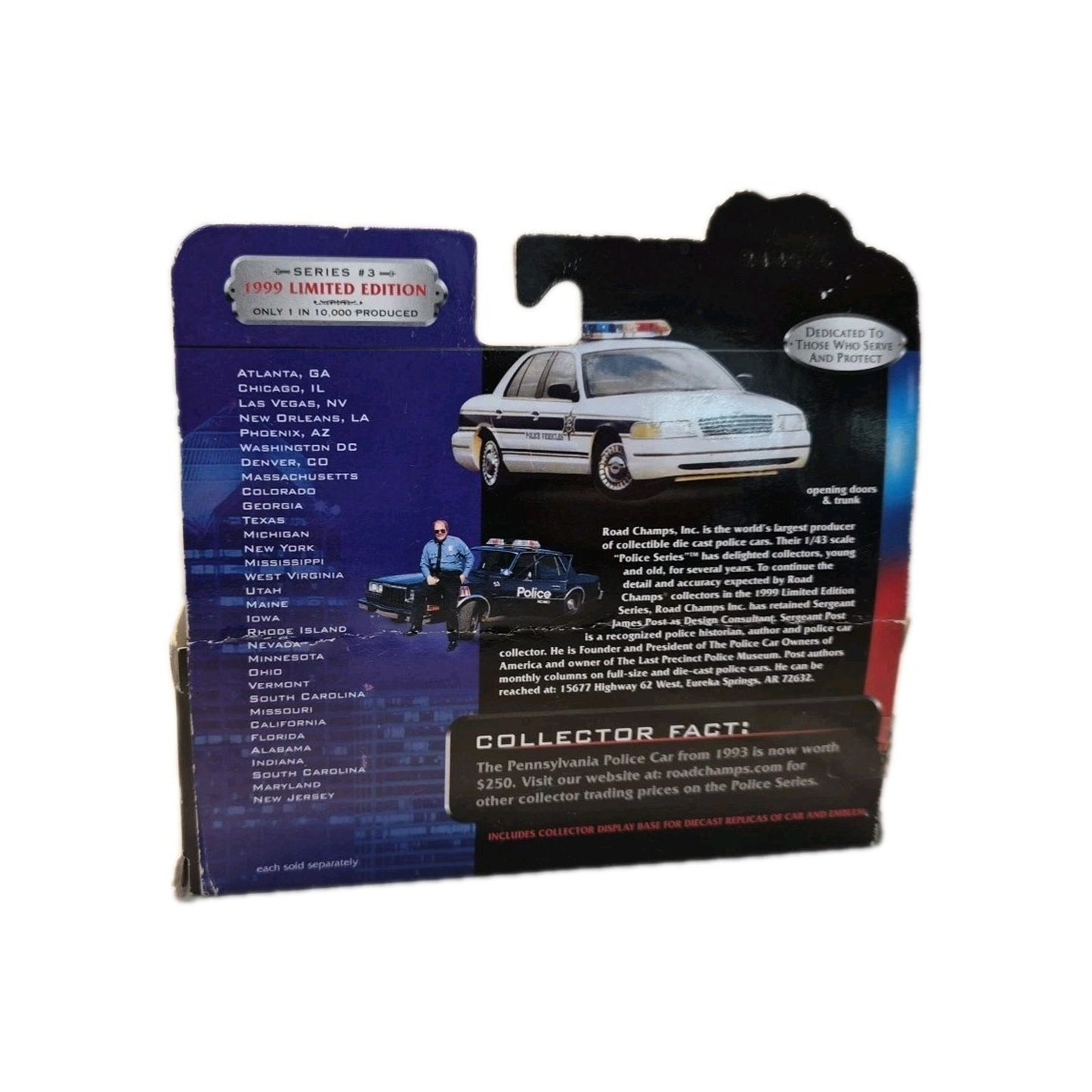 Road Champs Collectibles South Carolina State Police Car