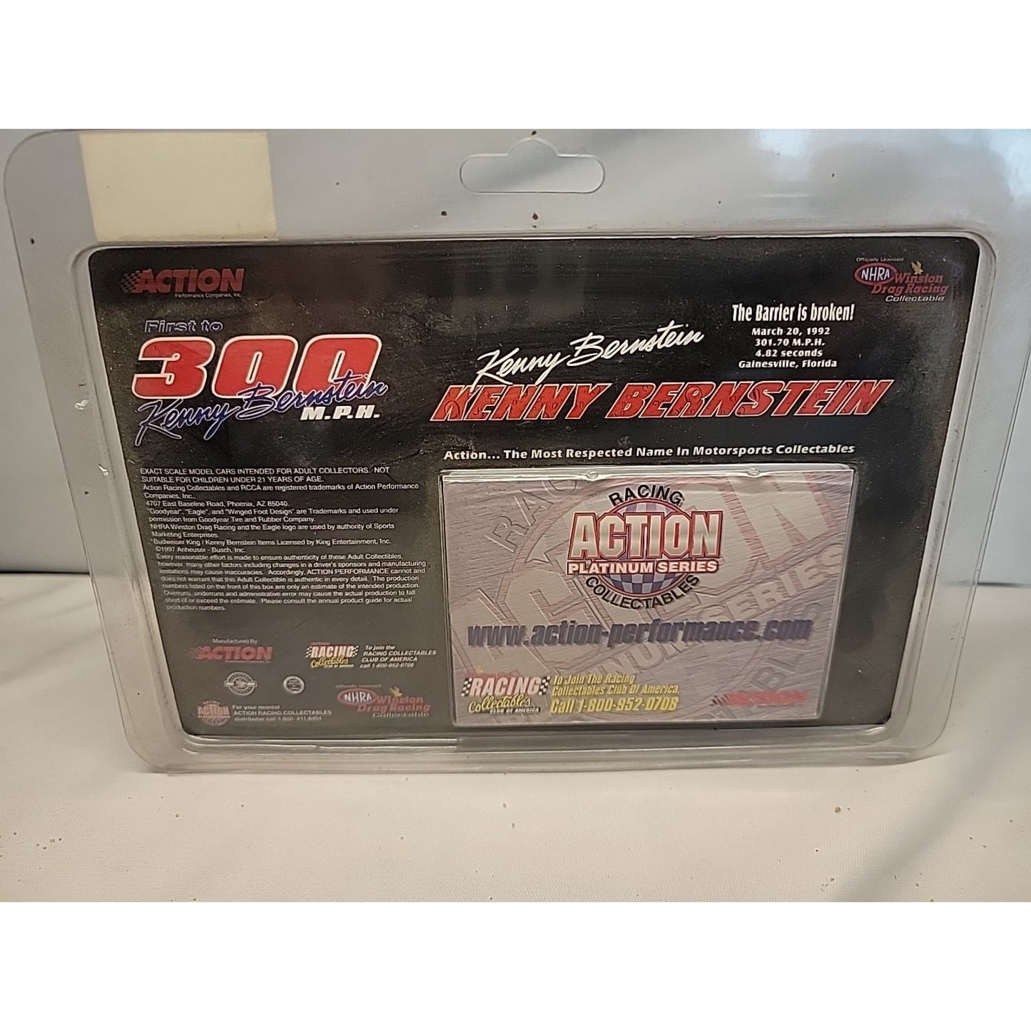 1992 Kenny Bernstein Budweiser First to 300 MPH - Action 1:64 Top Fuel Dragster