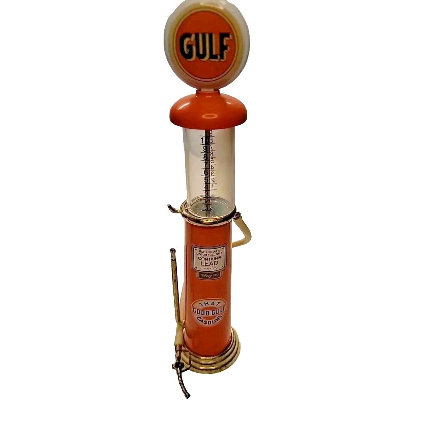 Vtg 1996 gearbox Gulf Wayne gas pump replica limited edition orange/gold