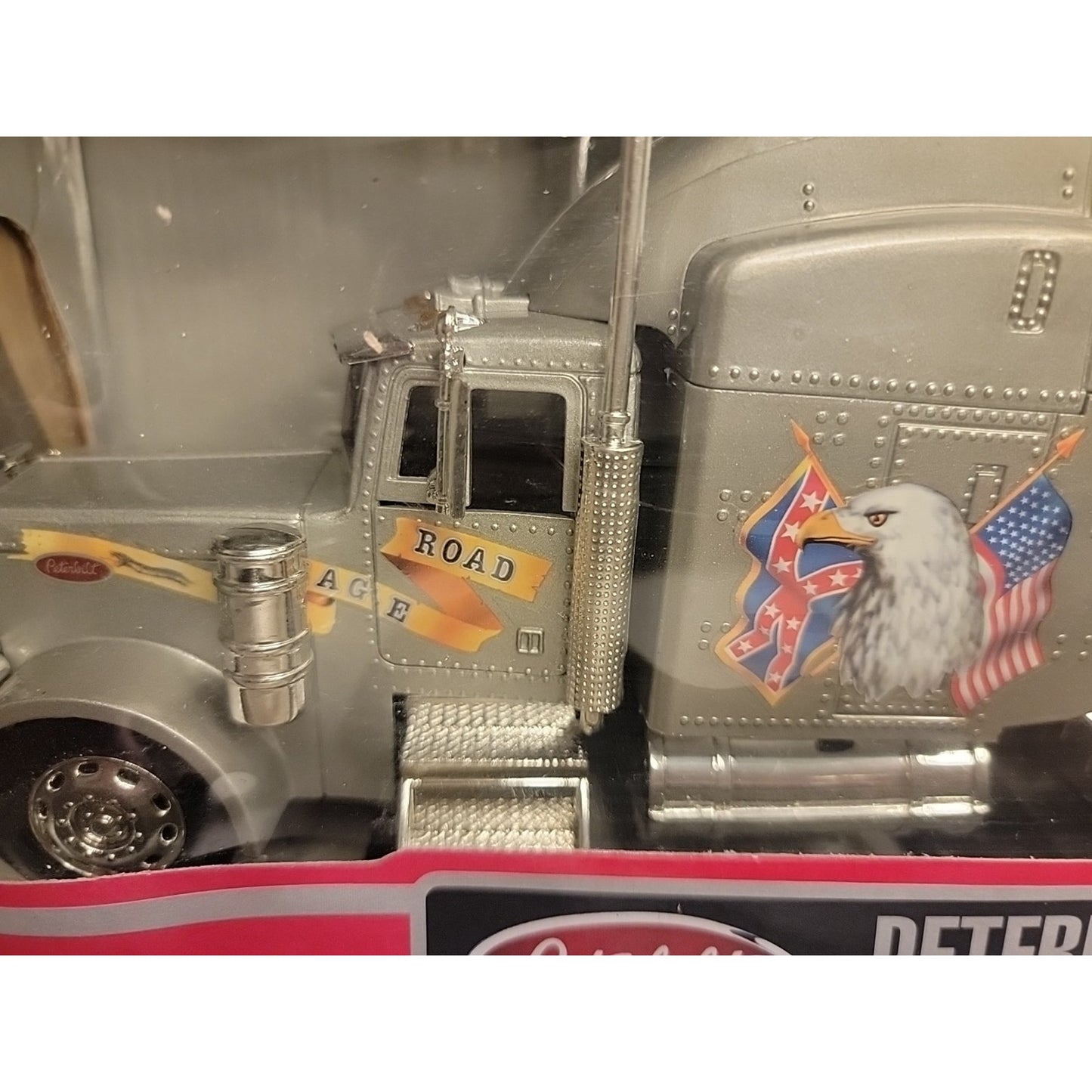 Speedy Power Peterbilt 379 model #52803 Silver with Eagle and Flags.