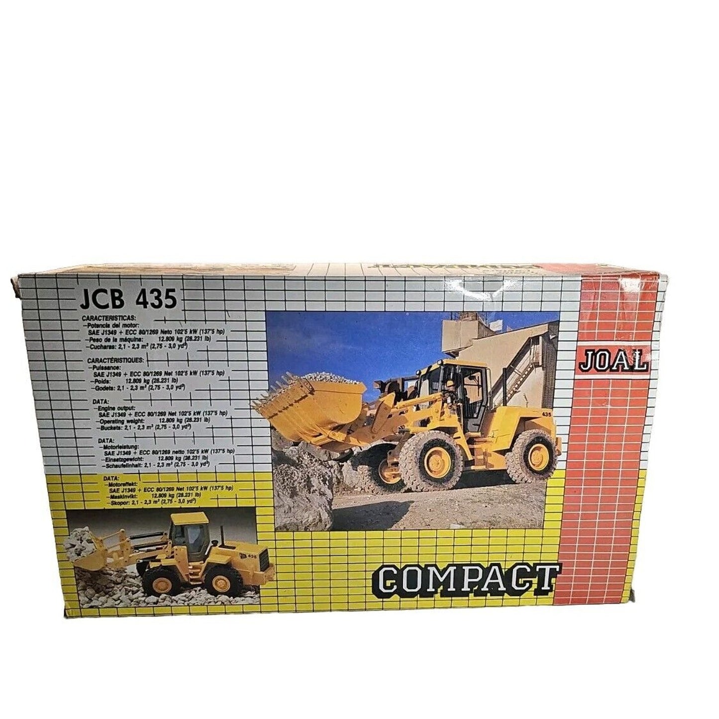 JCB 435 Loader - Joal Compact 1:35 in Box | Die Cast Metal