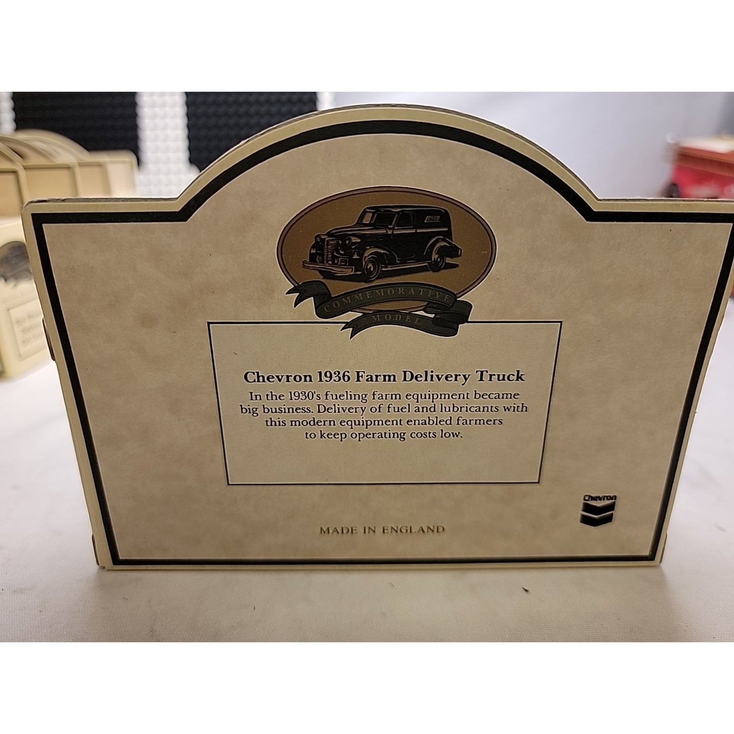 Chevron '36 Farm Delivery Truck Standard Oil Die Cast Made in England