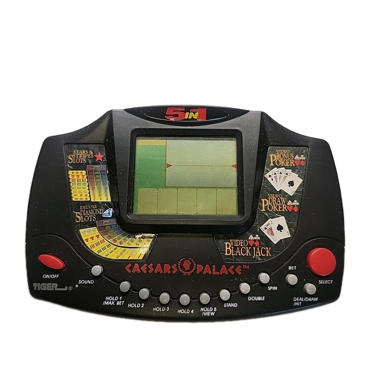 Handheld Talking Game Caesars Palace 5 In 1 Casino Tiger Electronics Inc