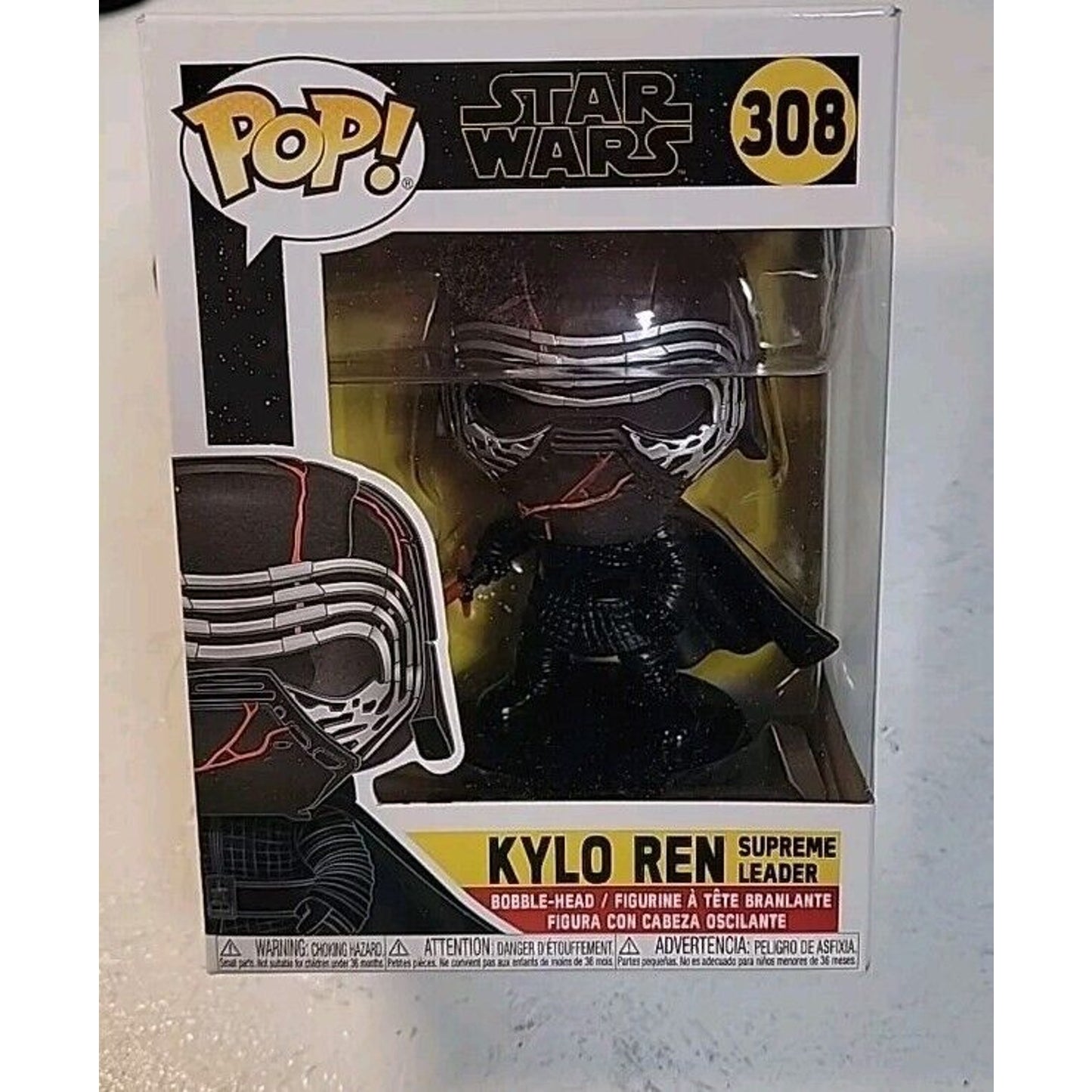 FUNKO pop FUNKO POP STAR WARS # 308 KYLO REN SUPREME LEADER GOOD CONDITION