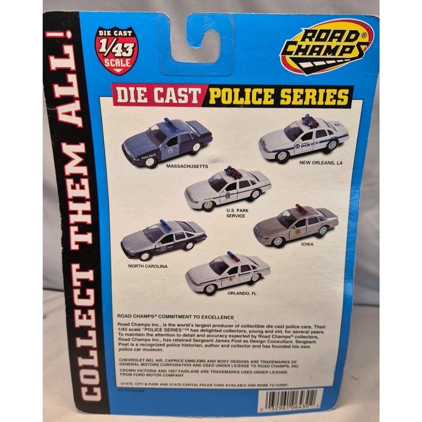 ROAD CHAMPS POLICE SERIES 1:43 FORD CROWN VICTORIA STATE PATROL LAS VEGAS