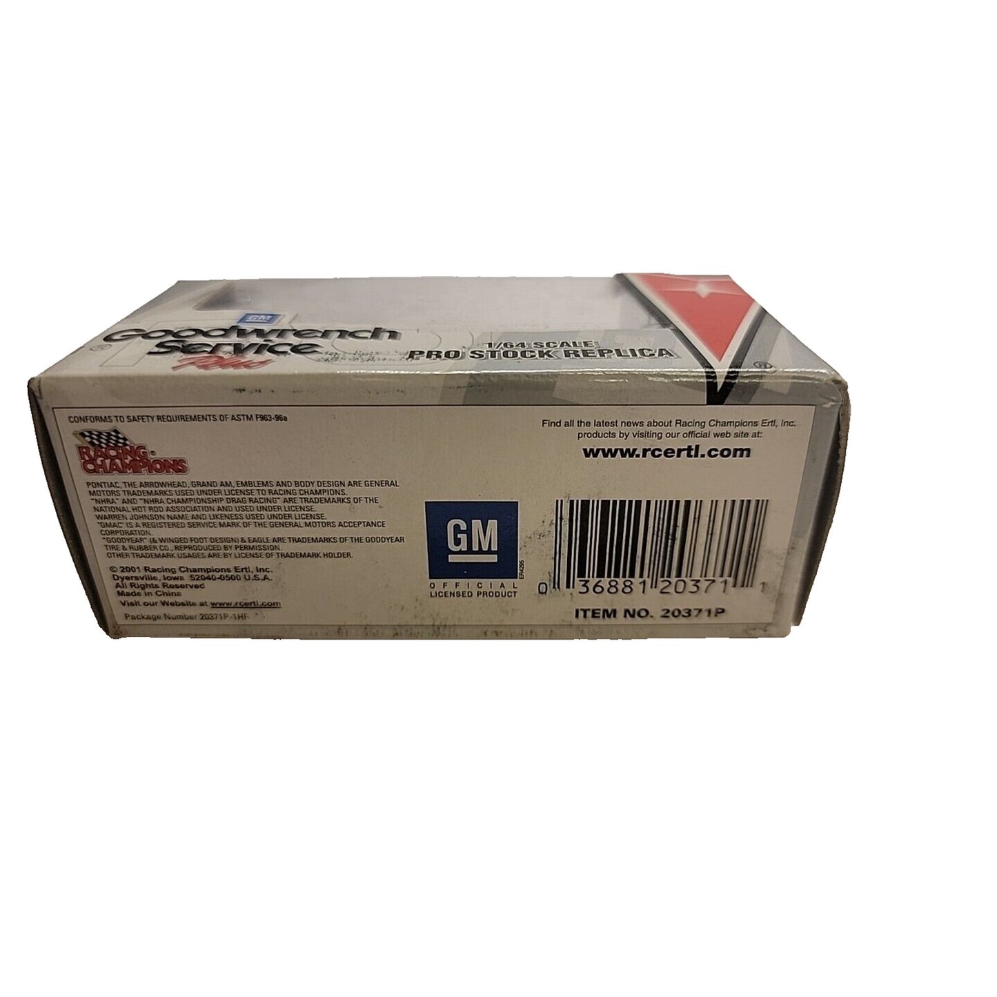 VERY RARE 2001 WARREN JOHNSON "GOODWRENCH PLUS" 1/64 NHRA PONTIAC PRO STOCK