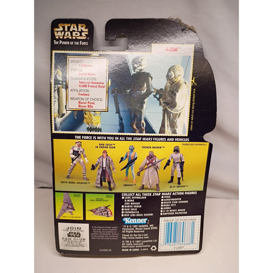 STAR WARS Power of the Force 4-LOM 3.75" Action Figure Hologram 1997 Kenner