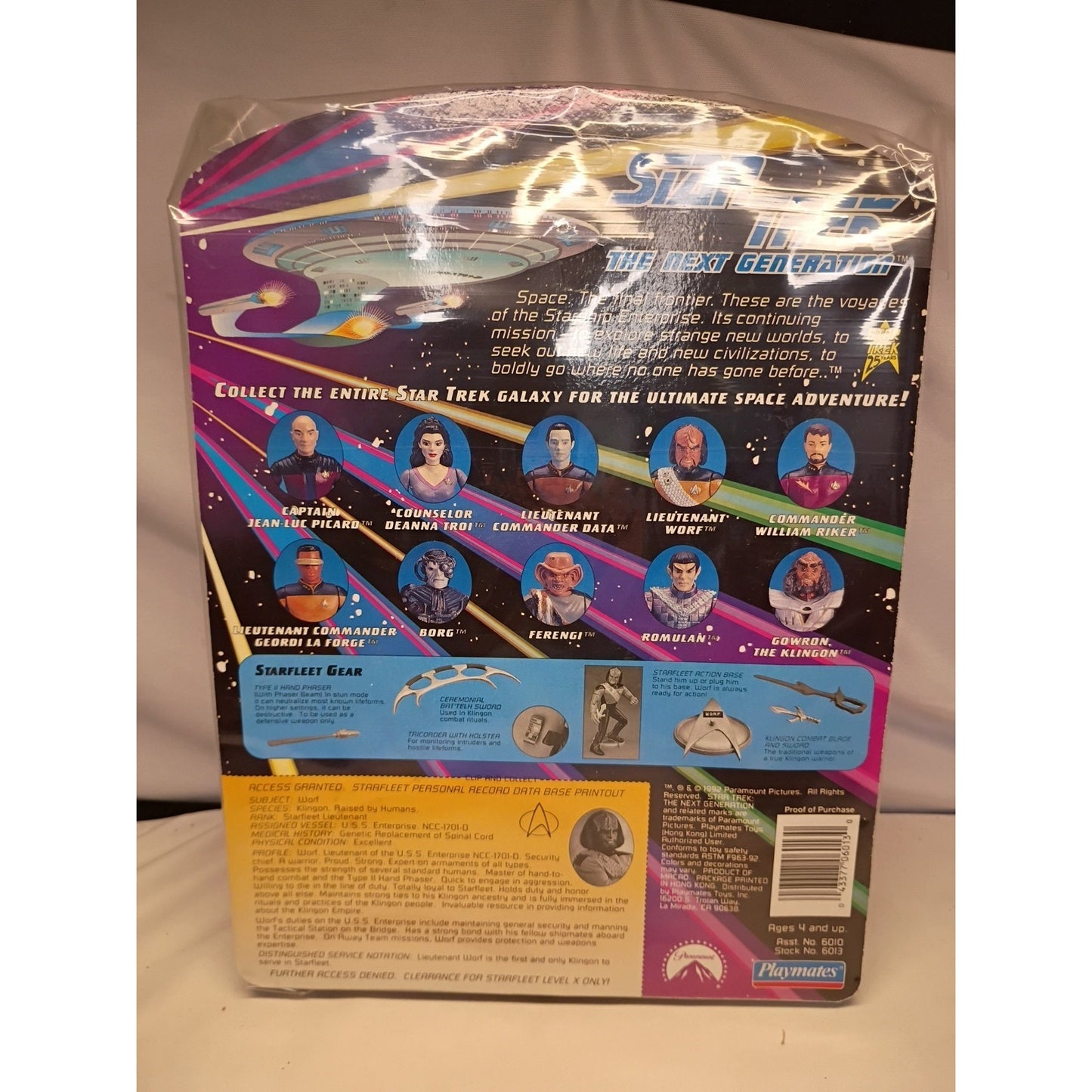 Star Trek Next Generation Lieutenant Worf Action Figure