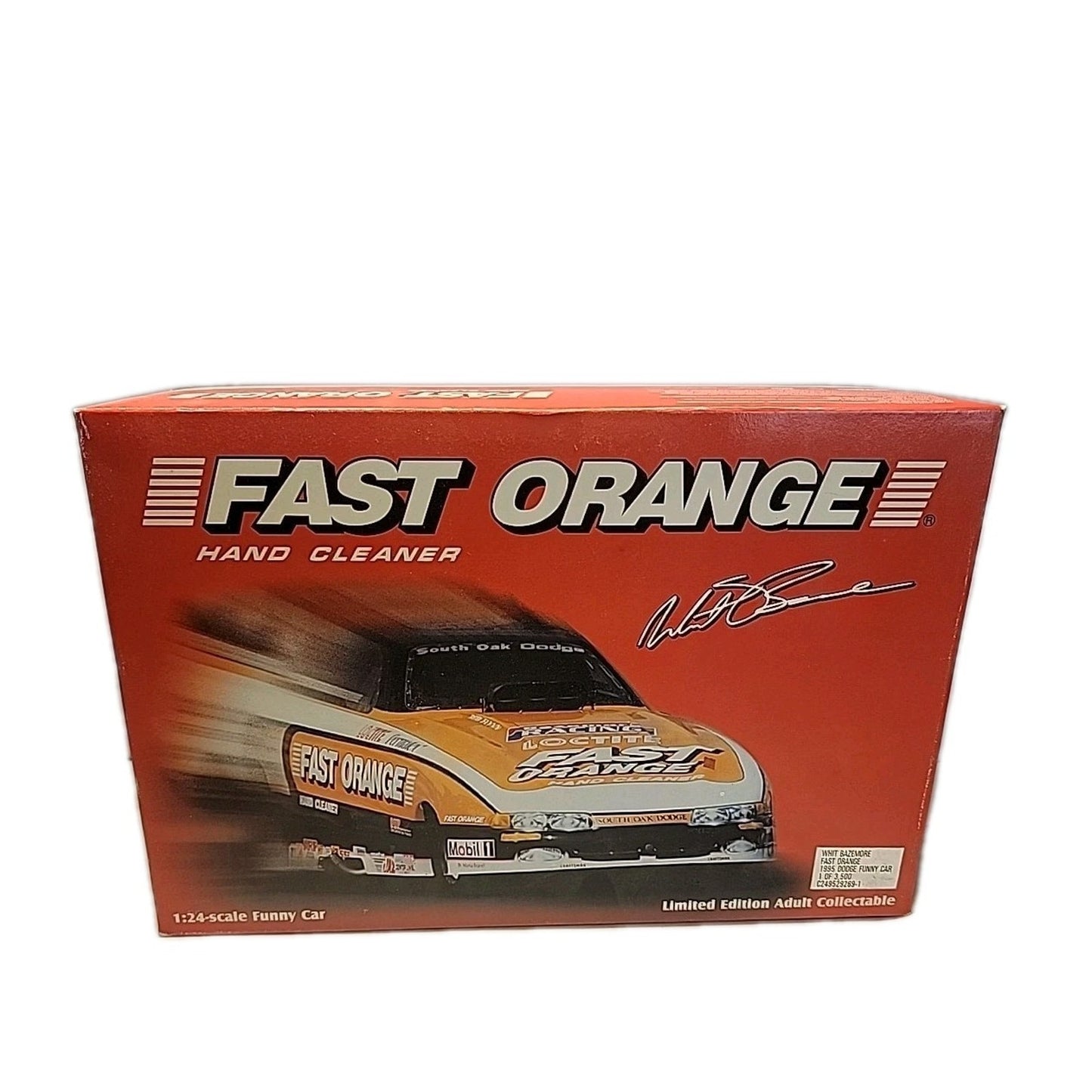 ACTION 1995 DODGE FUNNY CAR WHIT BAZEMORE FAST ORANGE SCALE 1:24