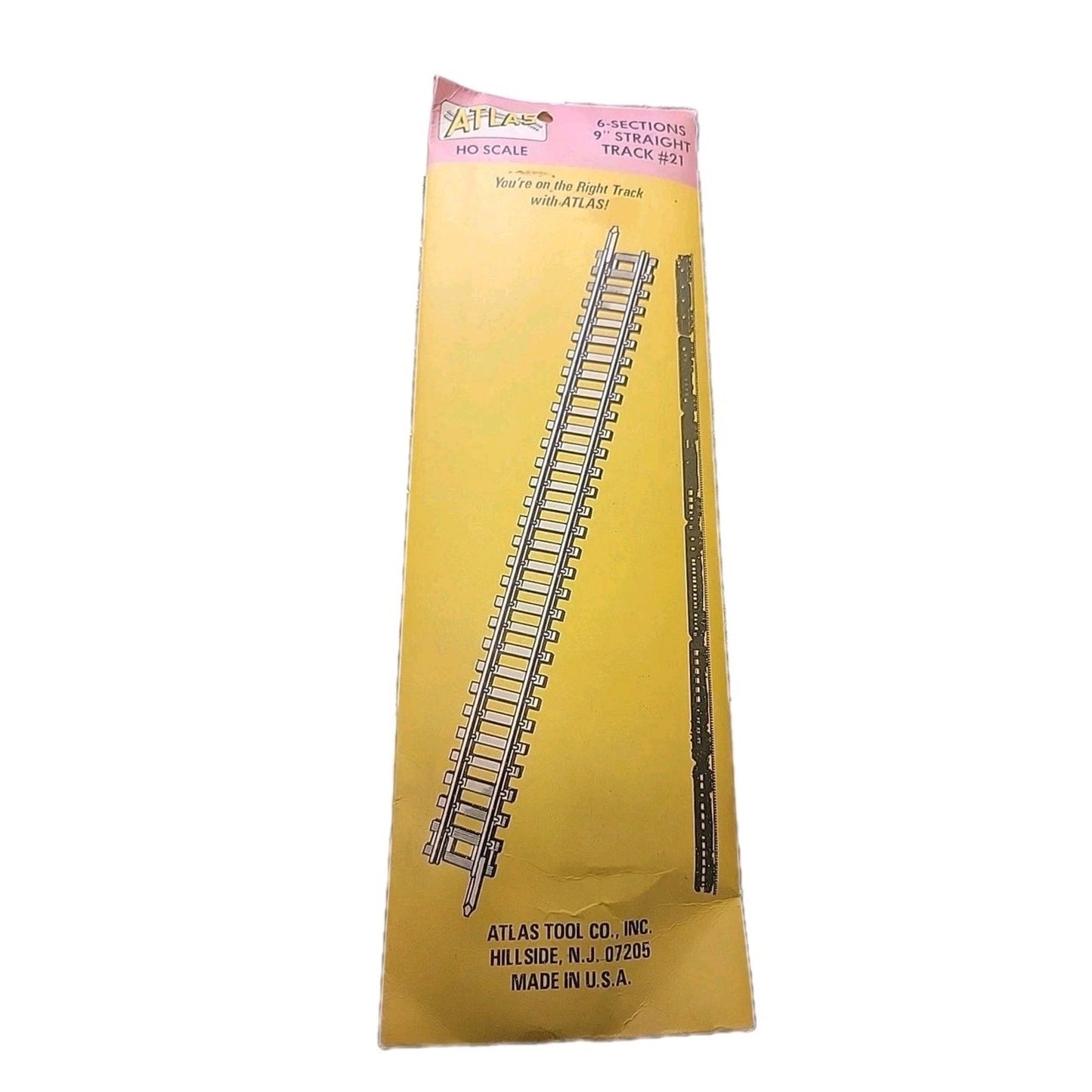 Atlas 9" Straight Track 6 Sections HO Scale, #21, NEW, FREE 2-3 Day Ship!!!