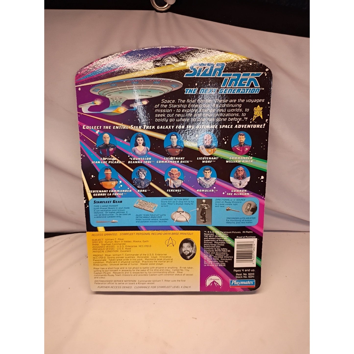 1992 Playmates Star Trek The Next Generation Commander William Riker Figure