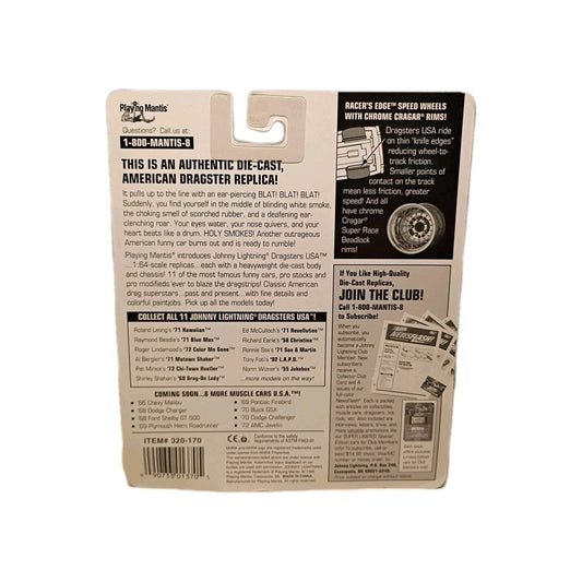 JOHNNY LIGHTNING DRAGSTERS USA 1969 DRAG-ON-LADY SHAHAN 1:64 DIE-CAST