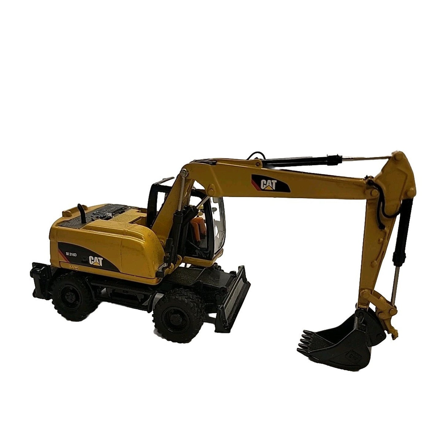 Caterpillar M316D Wheeled Excavator 1:87 HO Scale Model - Diecast Master 85177