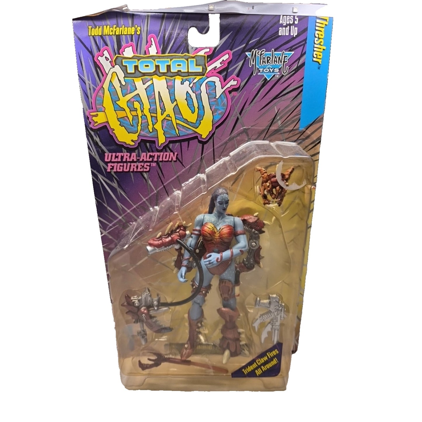 TODD MCFARLANE'S TOTAL CHAOS "THRESHER" ACTION FIGURE, SERIES 1, 1996