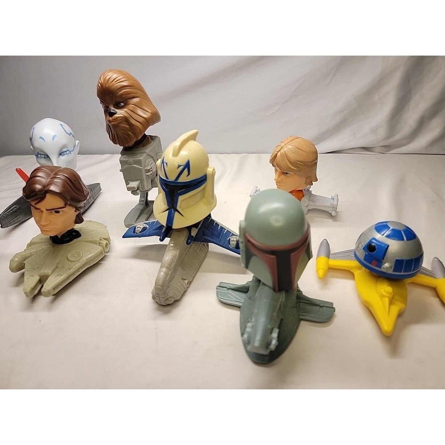 Star Wars McDonalds Happy Meal Toy Lot Of 8 Bobble Heads Star Wars