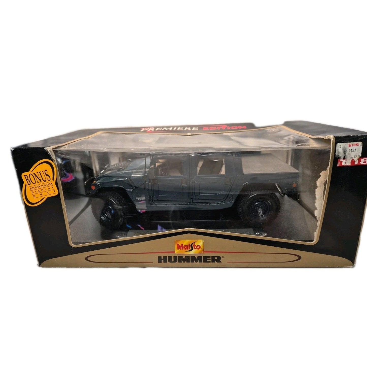 Maisto Premier Edition Hummer SUV 1:18 Hard Top Blue #36857 Rare Collectible
