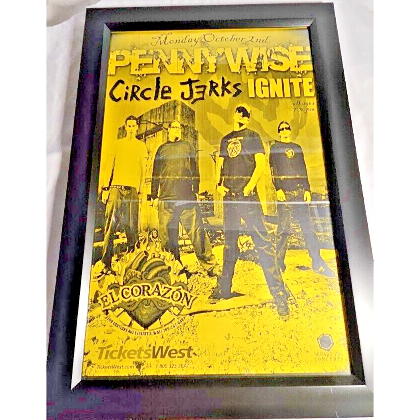 PENNYWISE/CIRCLE JERKS / IGNITE EL Corazon CONCERT POSTER