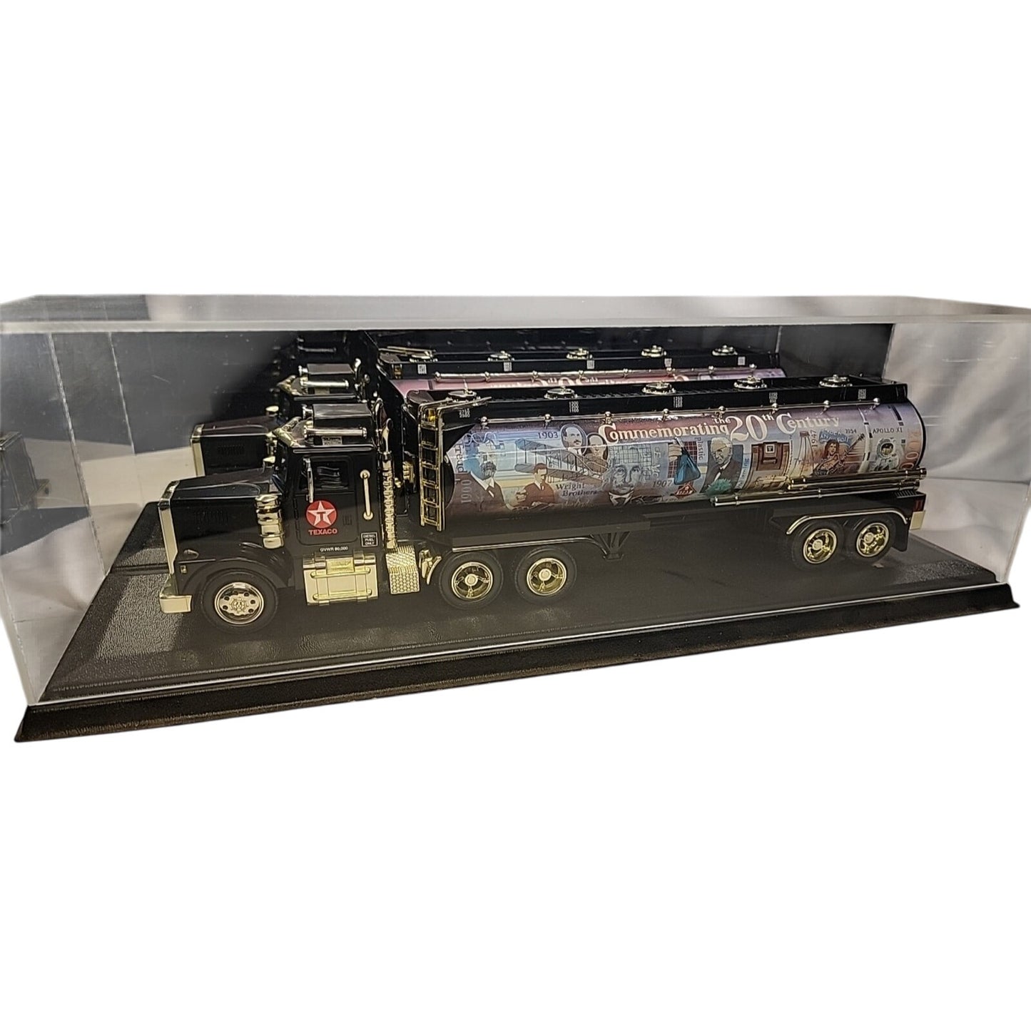 Millennium 2000 Limited Edition Texaco Toy Tanker Truck - mounted in plexi case