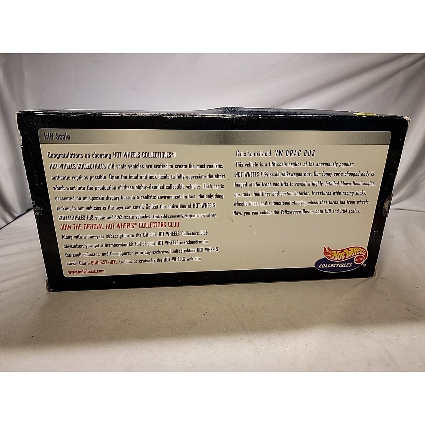 HOT WHEELS 1999 CUSTOMIZED VW DRAG BUS 1:18 Scale Die-Cast-Brand New