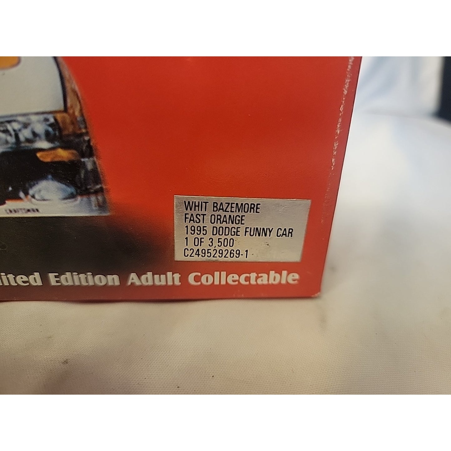 ACTION 1995 DODGE FUNNY CAR WHIT BAZEMORE FAST ORANGE SCALE 1:24