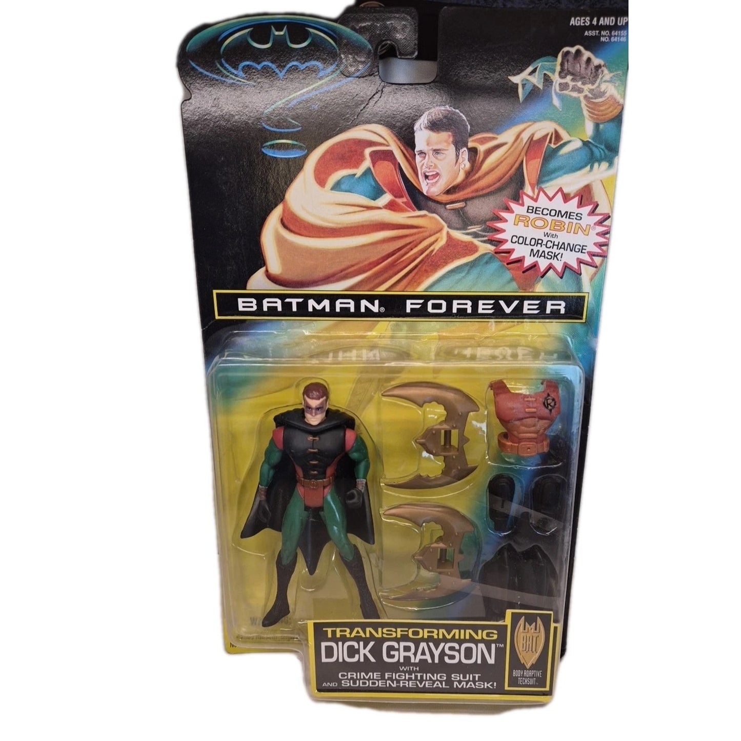 1995 Kenner Batman Forever Transforming Dick Grayson Robin Action Figure