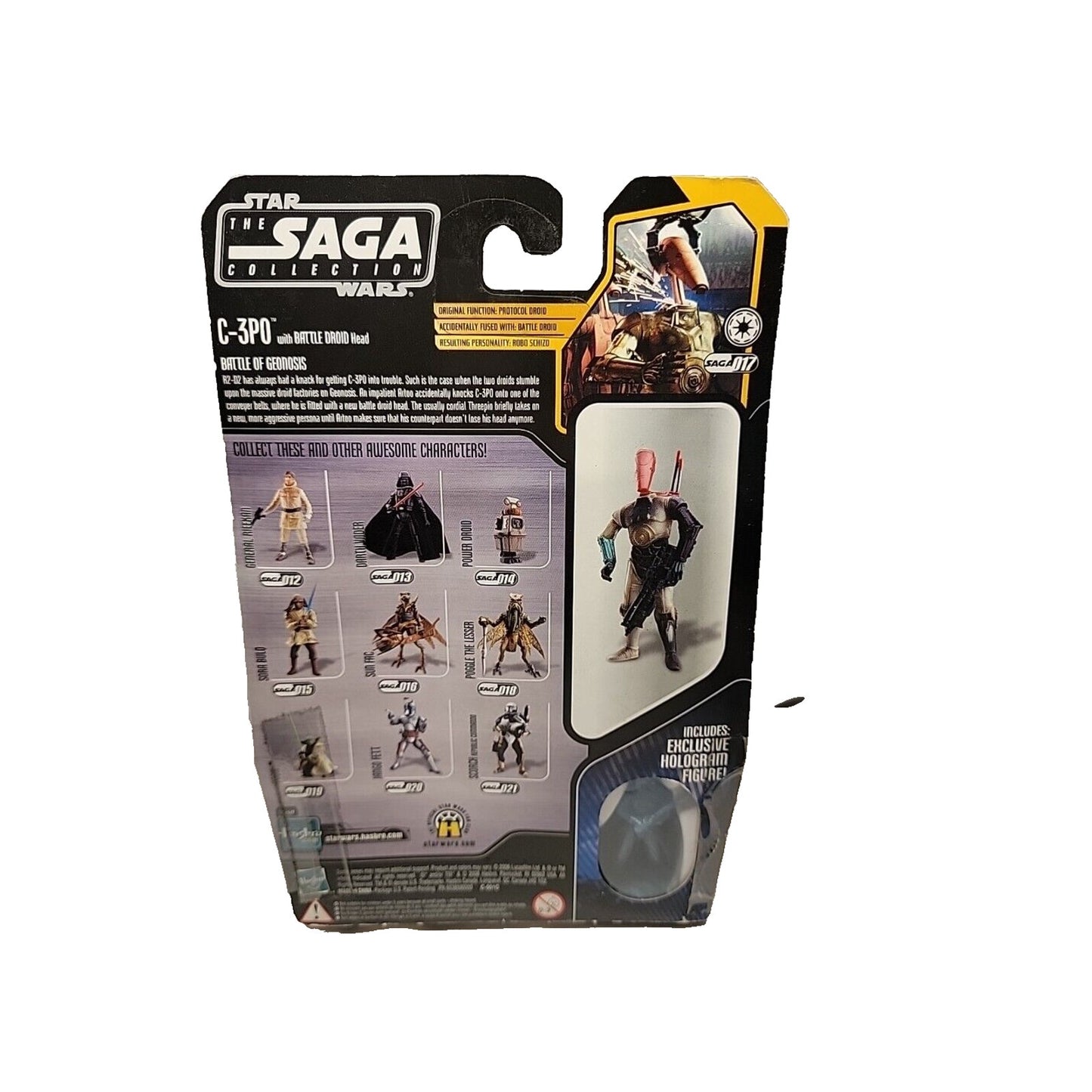 Star Wars The Saga Collection Figure C-3PO Battle Droid Head 017 Figure 2006