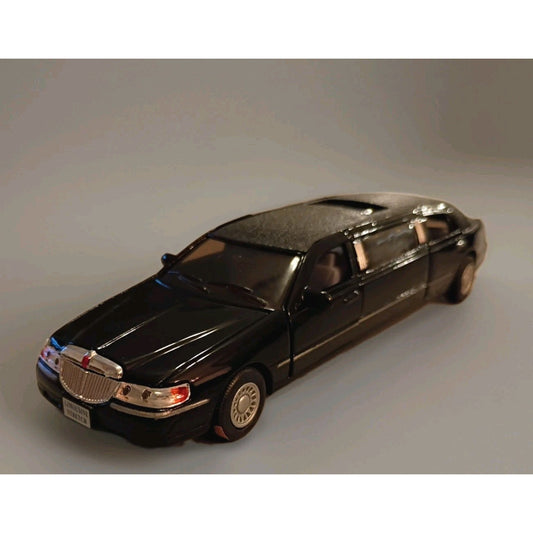 2012 Kinsmart 1:38 Black 1999 Lincoln Town Car Stretch Limousine