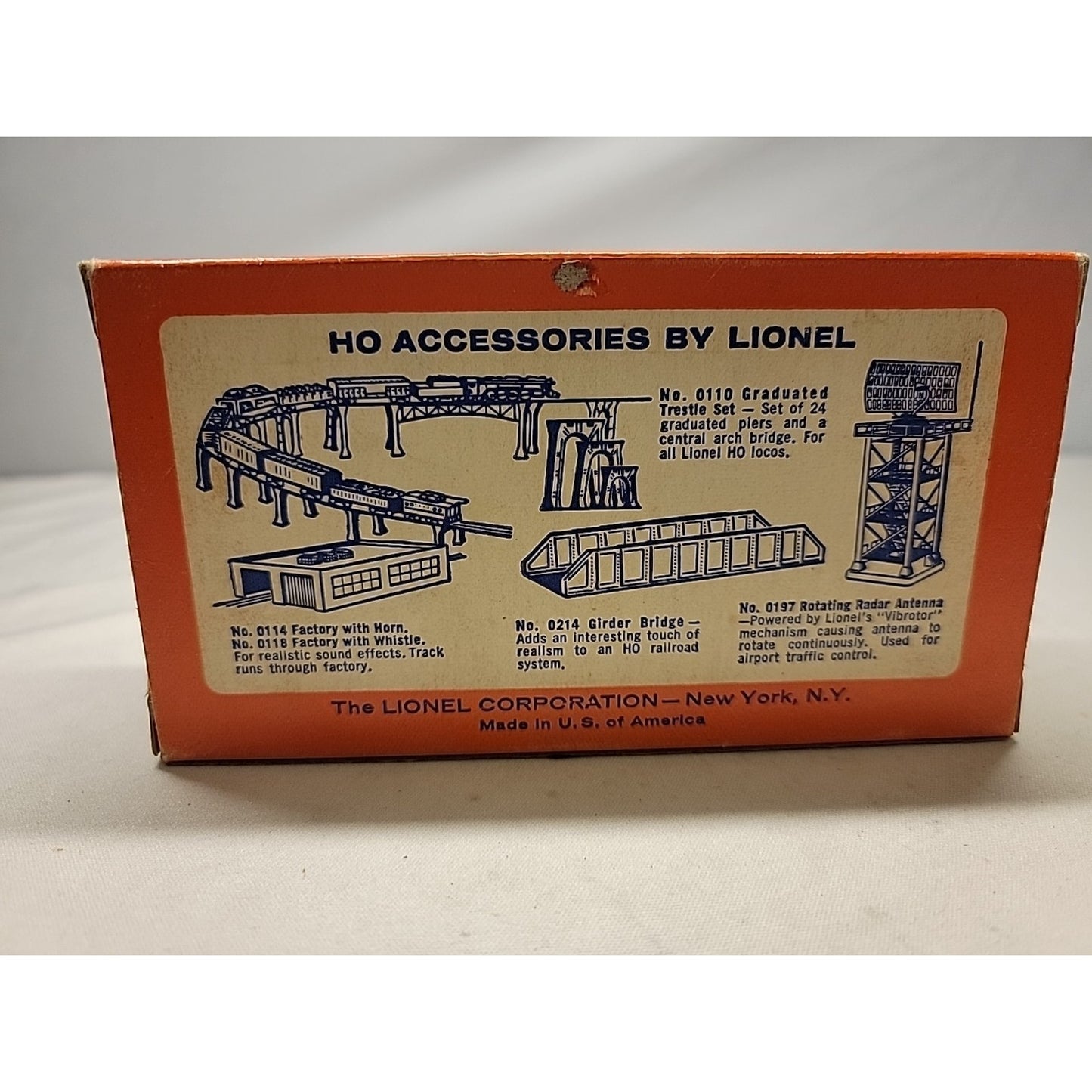 Vintage Lionel HO SCALE 0500 Orange GANG CAR IN Original BOX