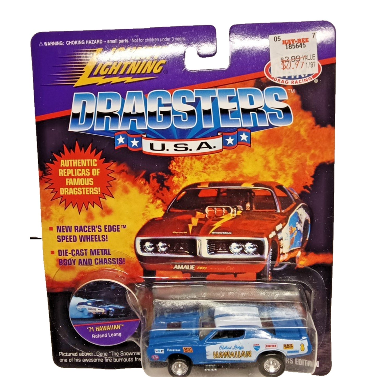 Johnny Lightning Dragsters USA Roland Leong's '71 Hawaiian Collectors Edition