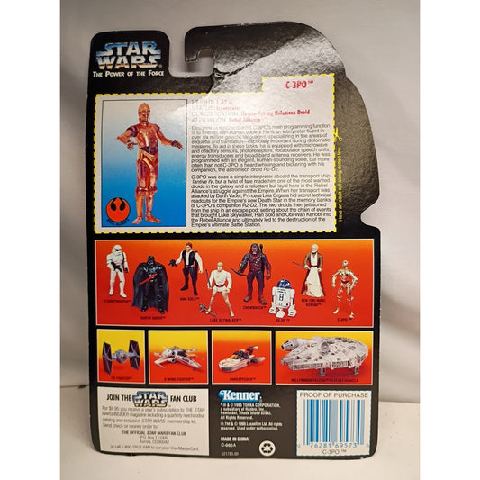Kenner Star Wars The Power Of The Force c-3po Metalized Body Action