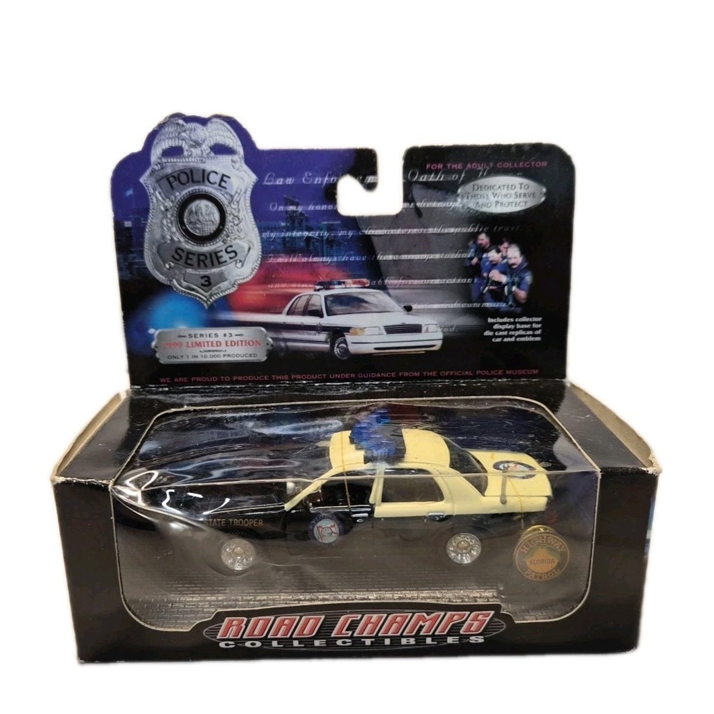 Road Champs Boxed Series 3 Florida State Trooper Ford Crown Vic Police Car 1:43