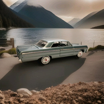 1964 Chevrolet Impala - Blue Diecast 1:24 Scale Model Car