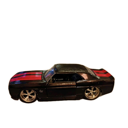 1969 CAMARO SS BLACK & RED STRIPES JADA 1:32 Diecast