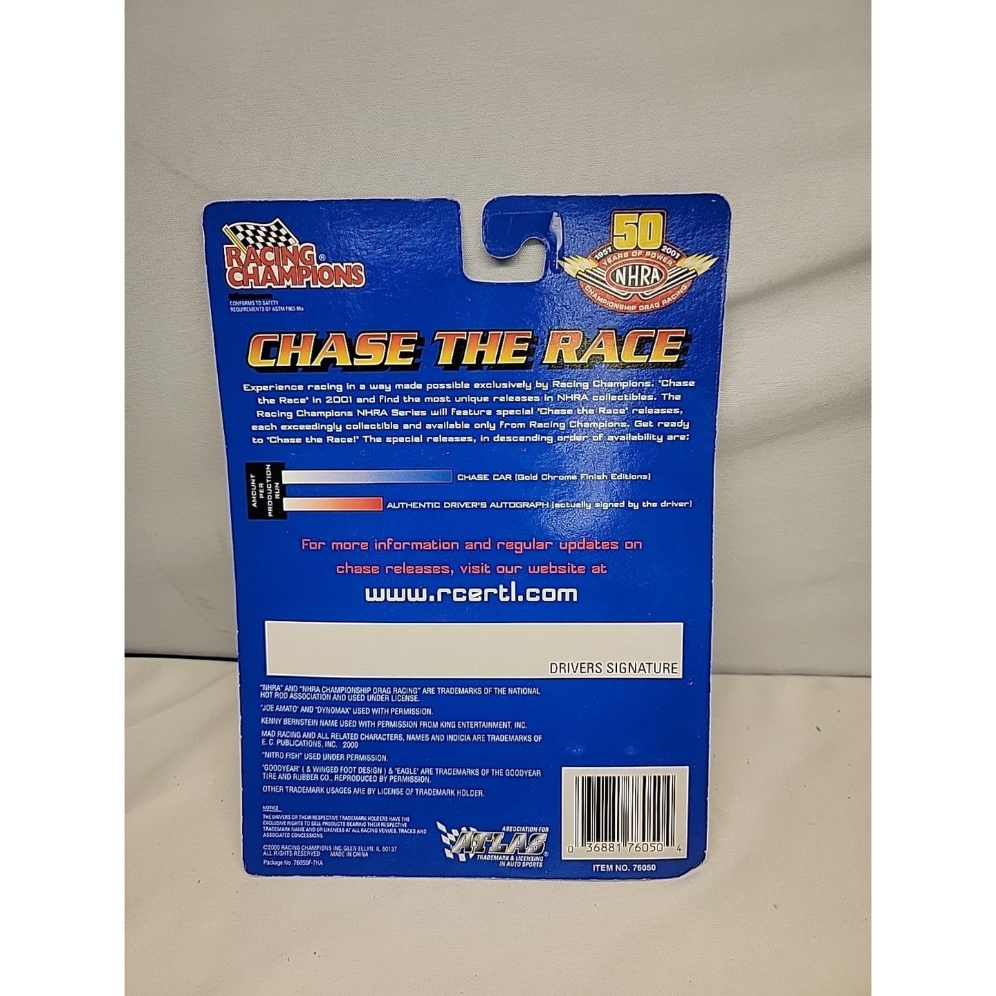 2001 Racing Champions Chase the Race Dale Creasy Jr NHRA Mad Ugly Car