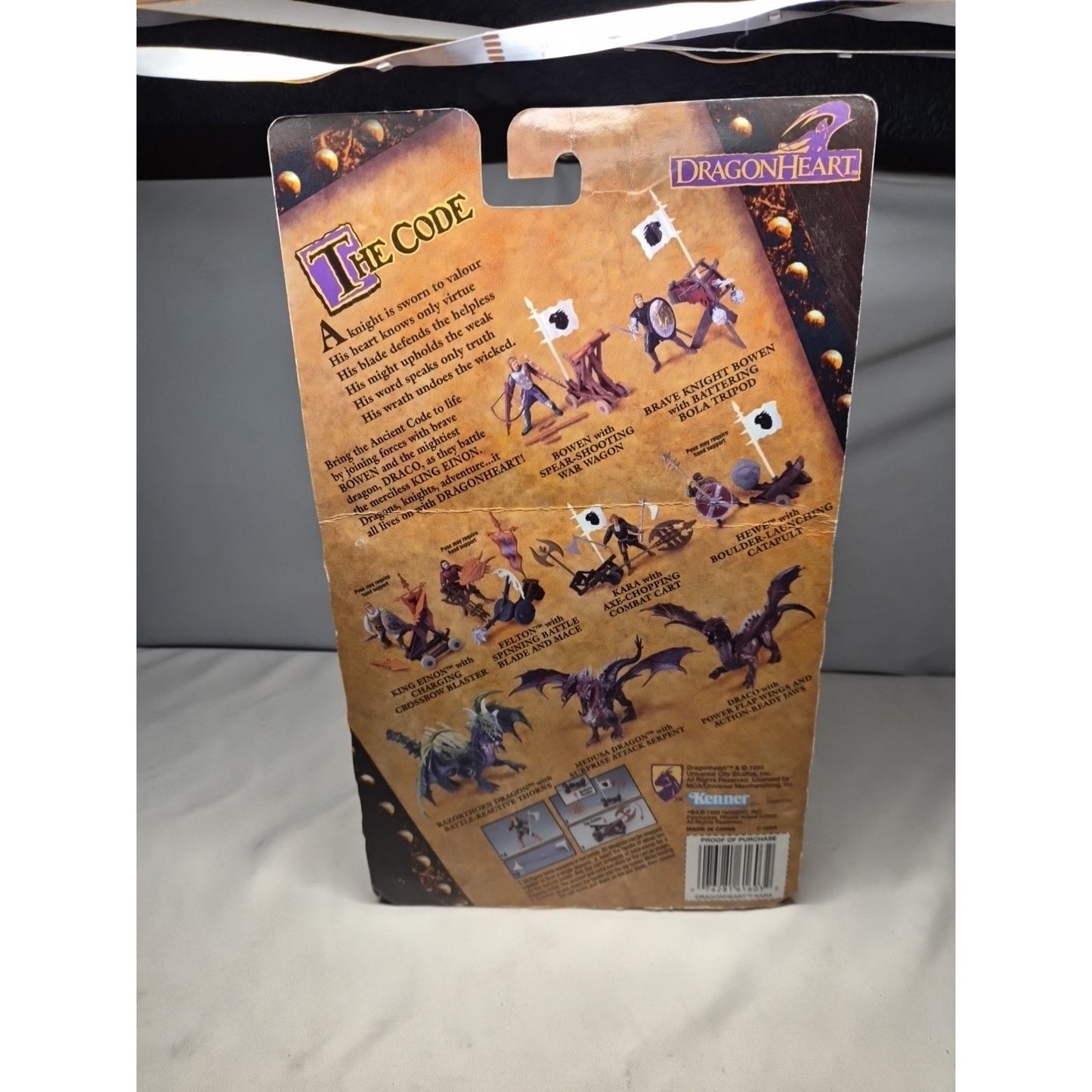 Kara DragonHeart 1995 Kenner Action Figure w/Axe-Chopping Combat Cart