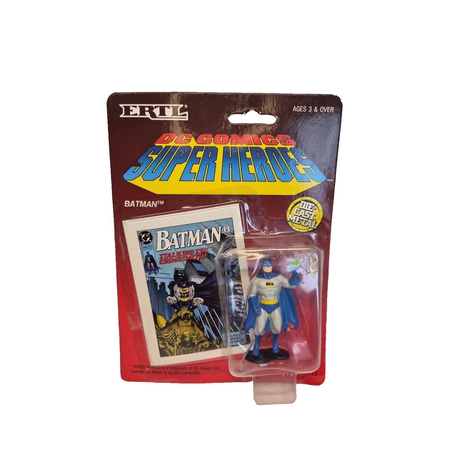 Batman ERTL DC Comics Super Heroes 1990 Diecast 2" Metal Figure