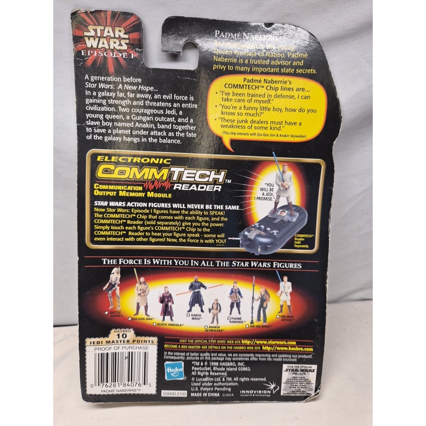 Star Wars Episode 1 Padme Naberrie Action Figure With CommTech Chip 1998