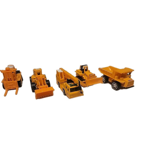 Construction 5PCS/Set diecast Including bulldozers Forklift Excavator
