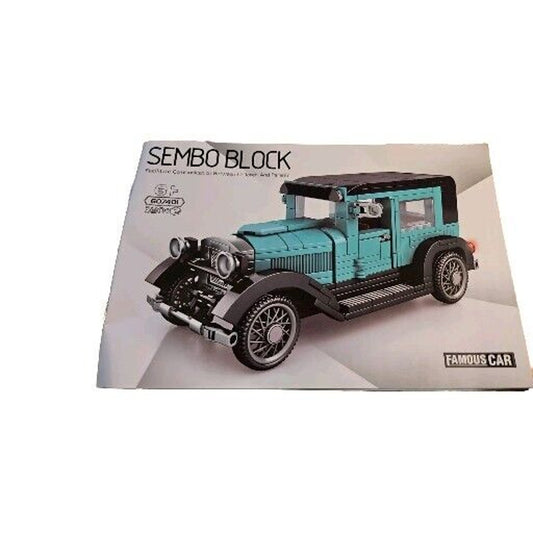 Classic Antique Model Car Building Blocks Set Vintage Collector Truck Bricks