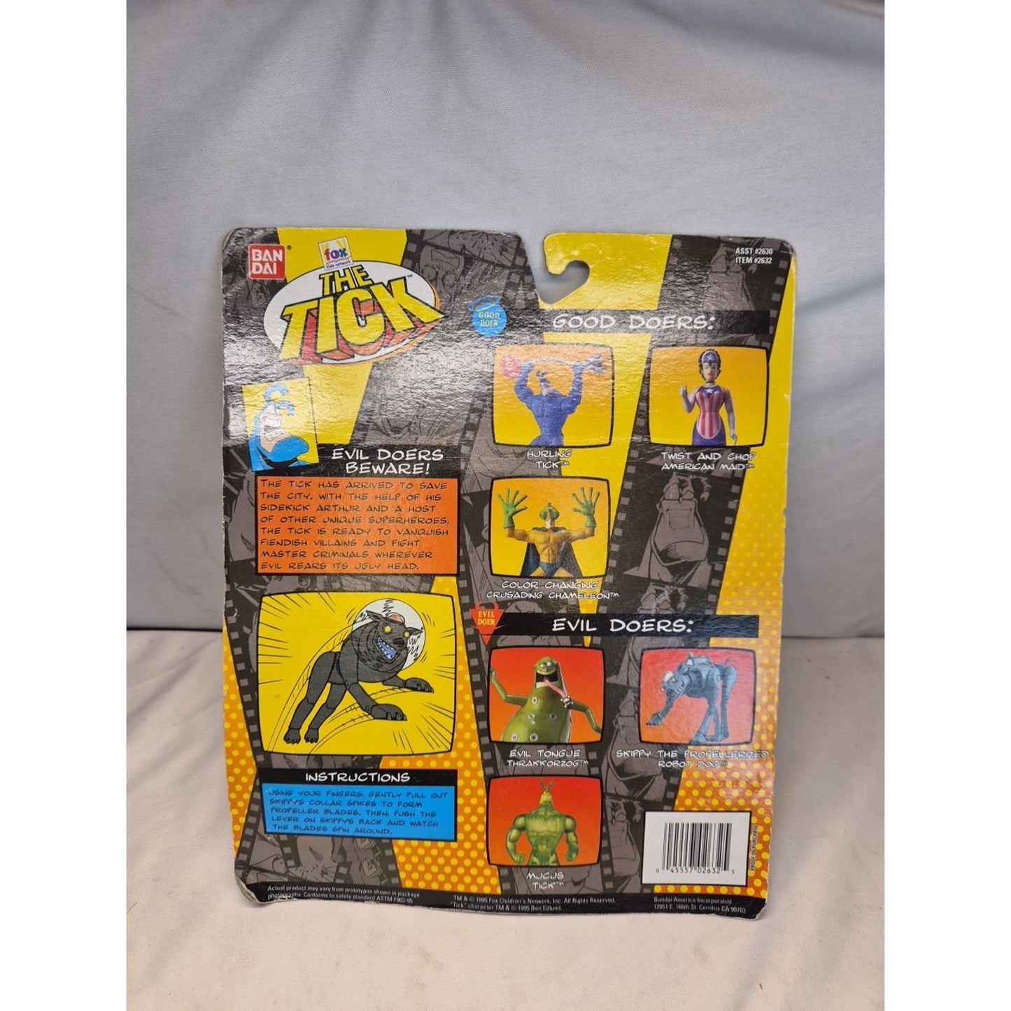 THE TICK SKIPPY THE PROPELLERIZED ROBOT DOG SERIES 2 1995 BANDAI