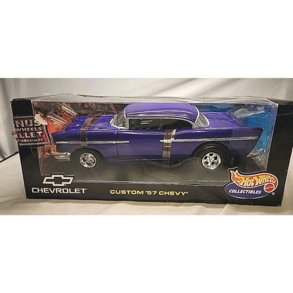 Hot Wheels Custom ‘57 Chevrolet Collectibles 1:18 Diecast Car Purple