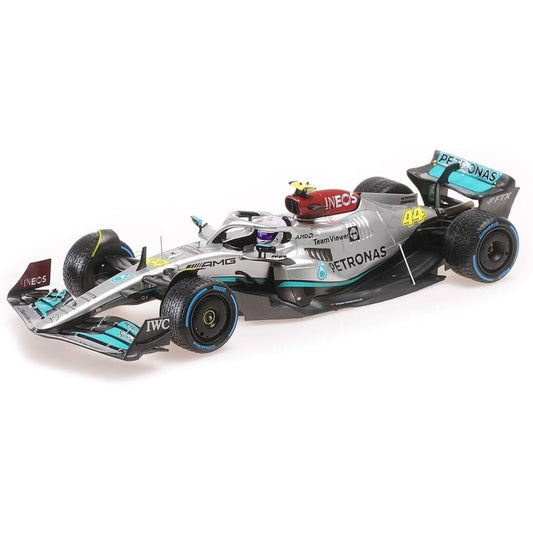 1/43 2022 AMG F1 W13 E Performance #44 Lewis Hamilton Diecast HARD CASE w/Base