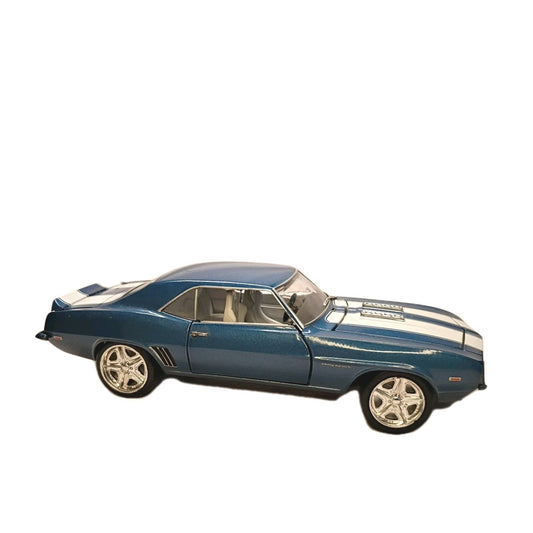 1969 Chevrolet Camaro 427 Diecast – 1:24 Scale –Blue with White Stripes