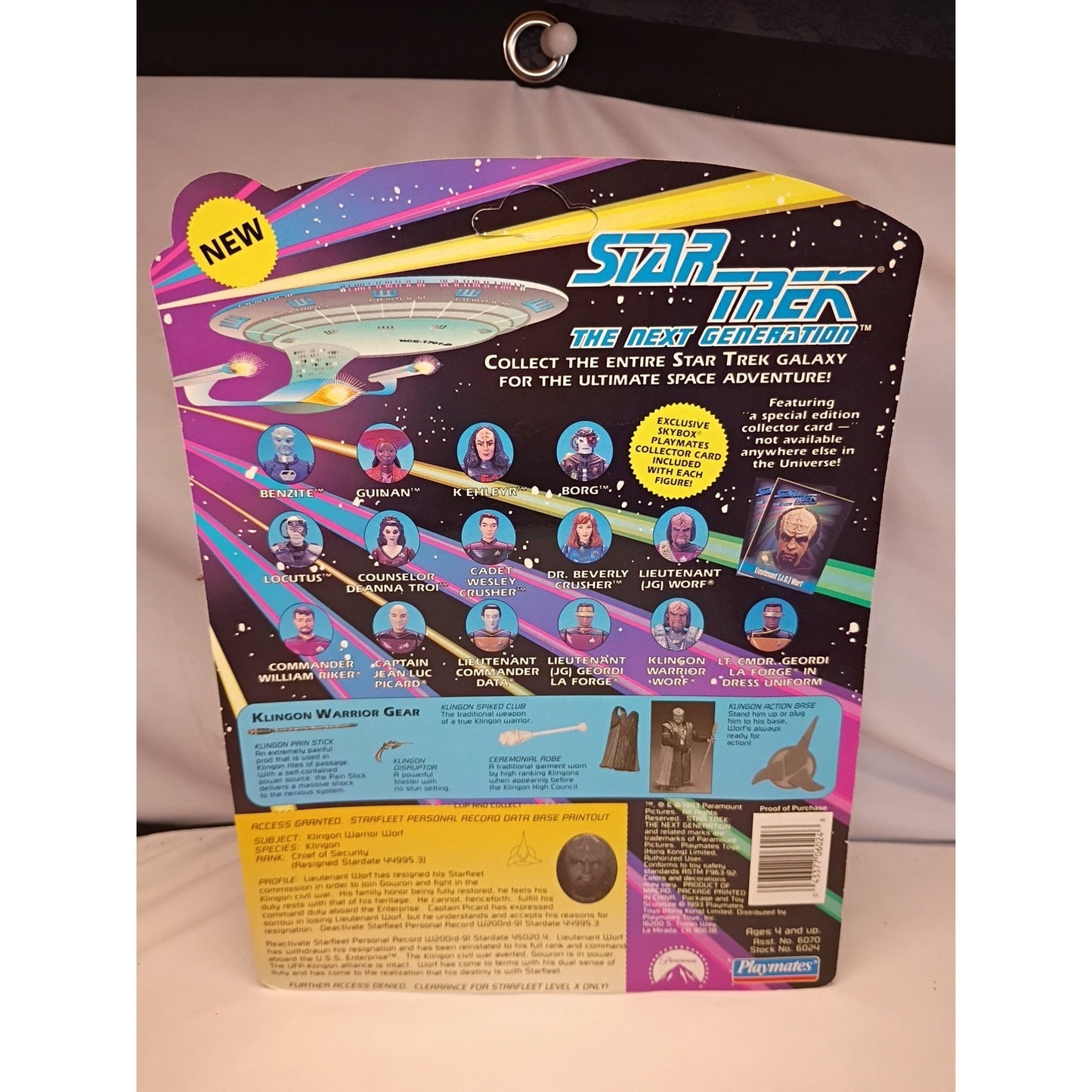 Star Trek The Next Generation Klingon Warrior Worf 1993 Playmates