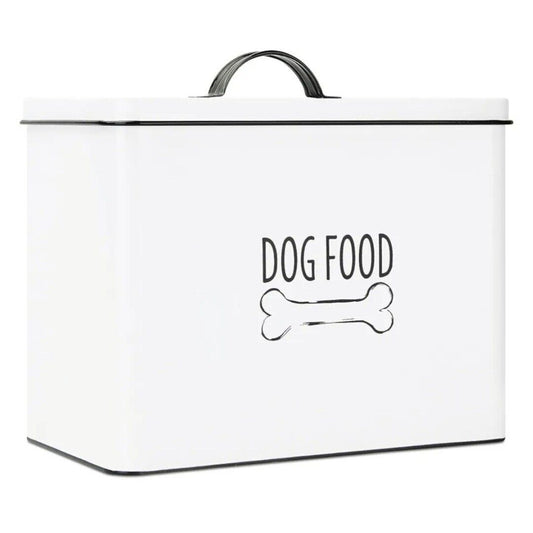 Farmhouse Dog Treat container bin with Lid