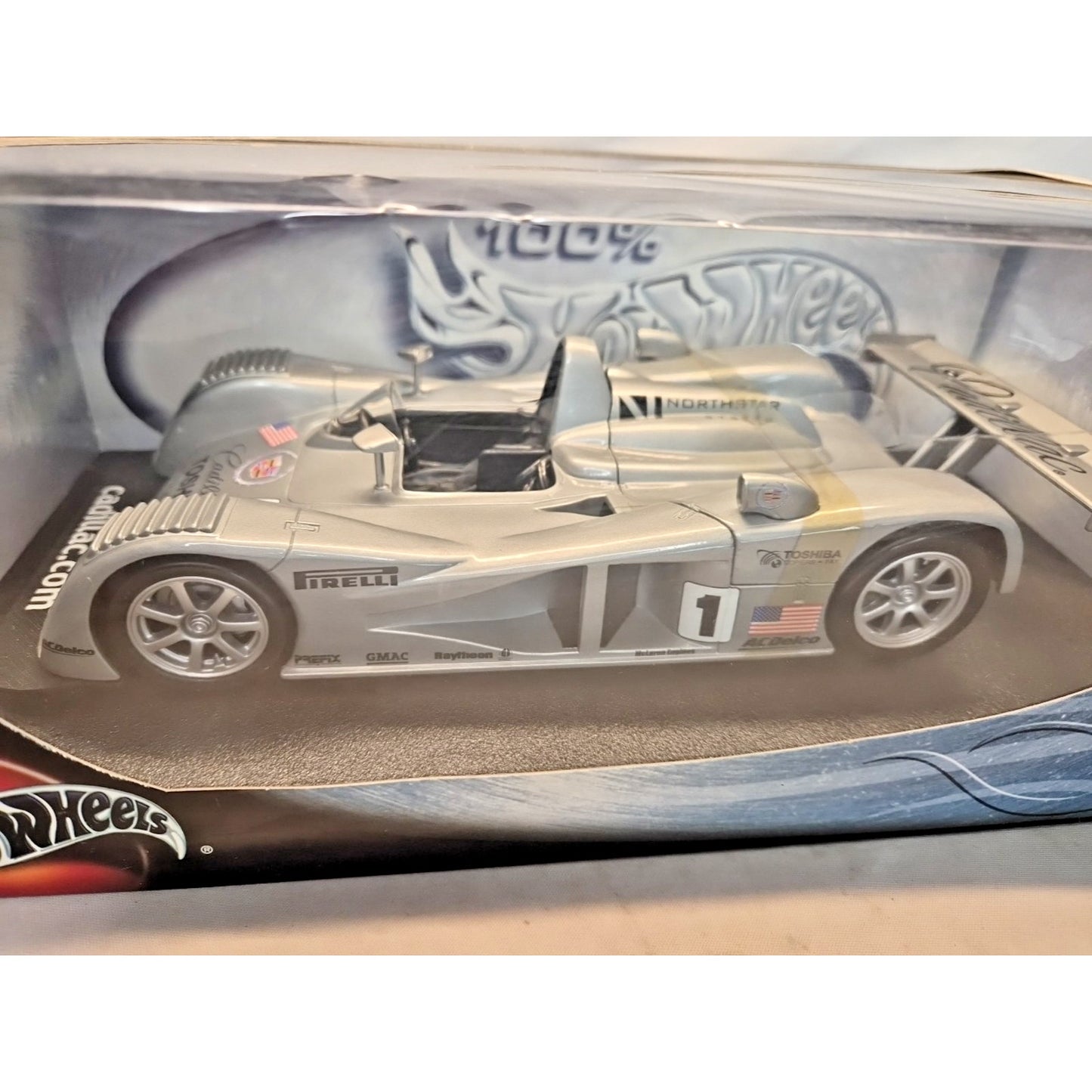 HOT WHEELS 1/18 - 29225 CADILLAC LMP - SILVER