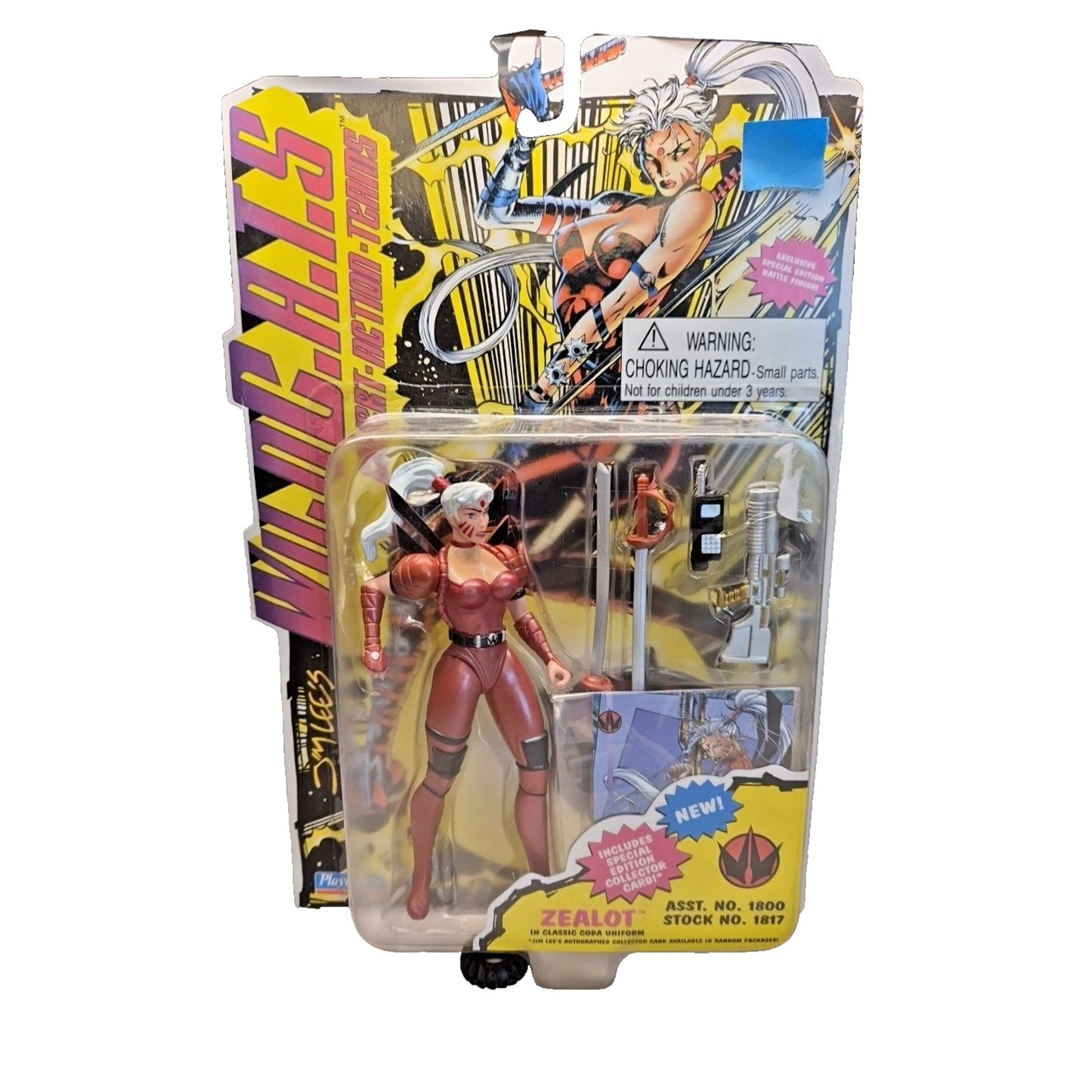 Vintage 1995 WildC.A.T.S WildCATS Zealot Action Figure w/ Collector Card