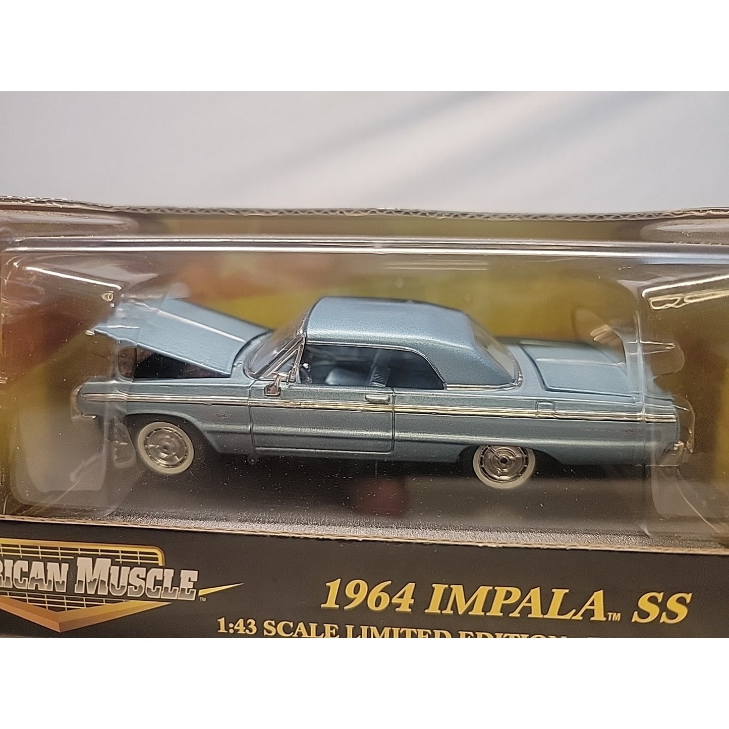 Ertl 1964 Chevy Impala SS Blue Diecast Car 1/43